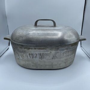 Vtg Wagner Ware Sidney 0 Magnalite 4265-P Aluminum Roaster Dutch Oven w Lid 8 Qt